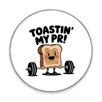 Porter un toast à mon pr - Magnet rond - blanc - Devant