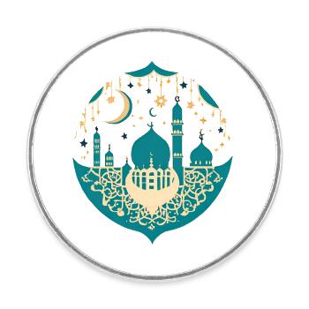 Ramadan Gift Eid Mubarak Islam Allah Muslim - Round  fridge magnet - white - Front