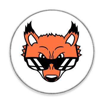 Fox Sunglasses Cool Peeps High Evil Eye Fun - Round  fridge magnet - white - Front