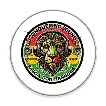 Conquering Sound - Runder Kühlschrankmagnet - Weiß - Vorne