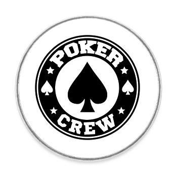 Équipe de poker - Magnet rond - blanc - Devant