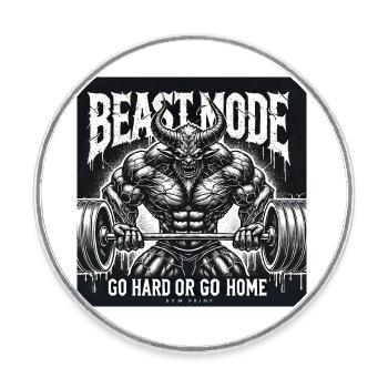 Logo mode - Round  fridge magnet - white - Front