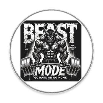 Mode logo - Magnet rond - blanc - Devant