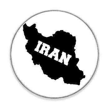 iran - Runder Kühlschrankmagnet - Weiß - Vorne