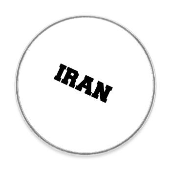 iran - Runder Kühlschrankmagnet - Weiß - Vorne