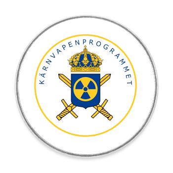 Le programme suédois d’armement nucléaire - Magnet rond - blanc - Devant