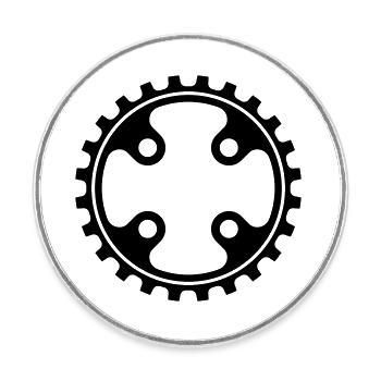MTB Gear – Bike Passion – MTB Loyalty - Round  fridge magnet - white - Front