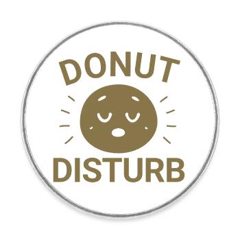 Donut Disturb - Magnet rond - blanc - Devant