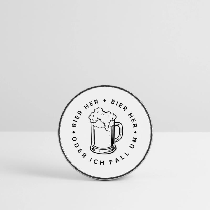 Bees here - Oder ich fall um! Round  fridge magnet