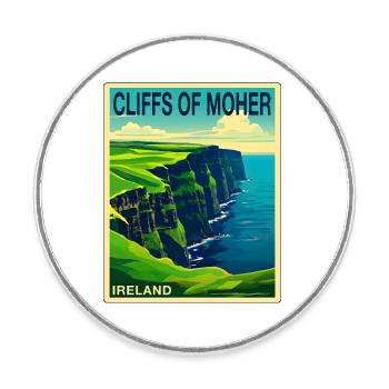 cliffs of moher Ireland - Round  fridge magnet - white - Front
