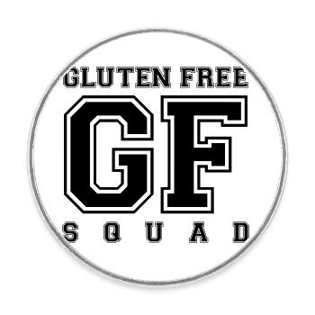 GLUTEN FREE SQUAD (v) - Round  fridge magnet - white - Front