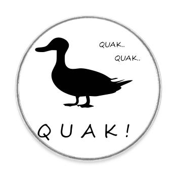 Quack duck funny - Round  fridge magnet - white - Front