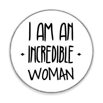 Woman Frau Femme Girl Fille Mädchen Wife - Round  fridge magnet - white - Front