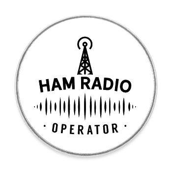 Amateurfunk Radio Amateurfunker - Runder Kühlschrankmagnet - Weiß - Vorne