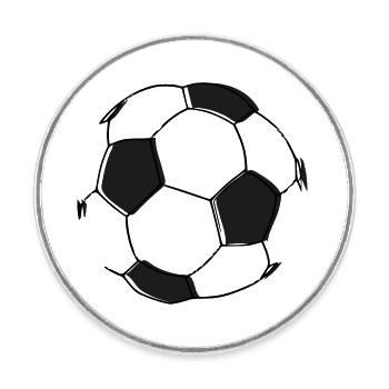 Football Ball Football player Football fan Sport 1 - Round  fridge magnet - white - Front