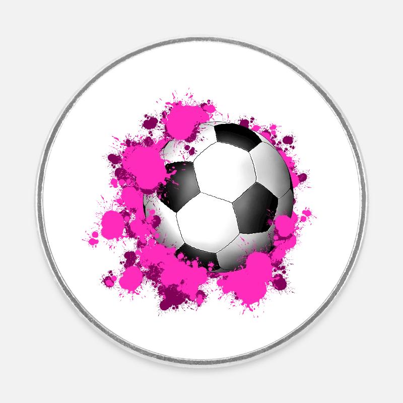 Fußball - Runder Kühlschrankmagnet - Weiß