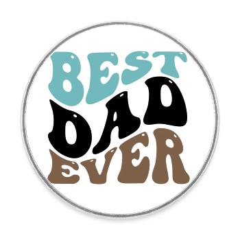 MEILLEUR CADEAU DE CHEMISE À MOTIF PAPA DE TOUS LES TEMPS - Magnet rond - blanc - Devant
