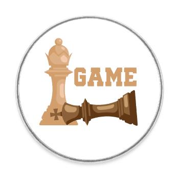 I Paused My Game To Be Here Chess Player Chess Bo - Runder Kühlschrankmagnet - Weiß - Vorne