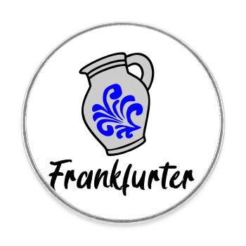 Hesse Bembel Apfelwein - Runder Kühlschrankmagnet - Weiß - Vorne