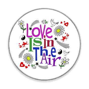 Love is In 1 - Magnet rond - blanc - Devant