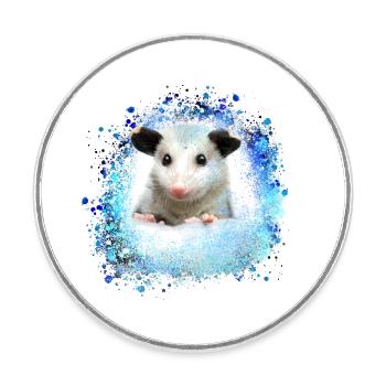 opossum,maus,nagetier,graffiti - Runder Kühlschrankmagnet - Weiß - Vorne
