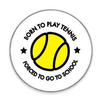 Tennis - Magnet rond - blanc - Devant