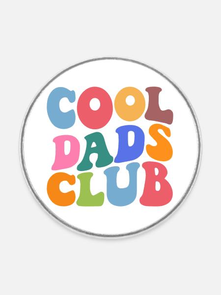 Cool Dads Club - Runder Kühlschrankmagnet - Weiß