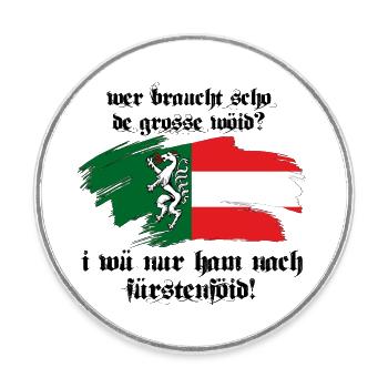 fürstenfeld - i wü wieda ham - Runder Kühlschrankmagnet - Weiß - Vorne