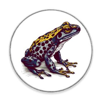 The poisonous poison dart frog lives in the tropics - Round  fridge magnet - white - Front