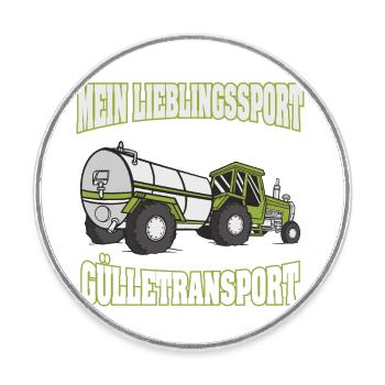 Mein Lieblingssport Gülletransport Bauer Landwirt - Runder Kühlschrankmagnet - Weiß - Vorne
