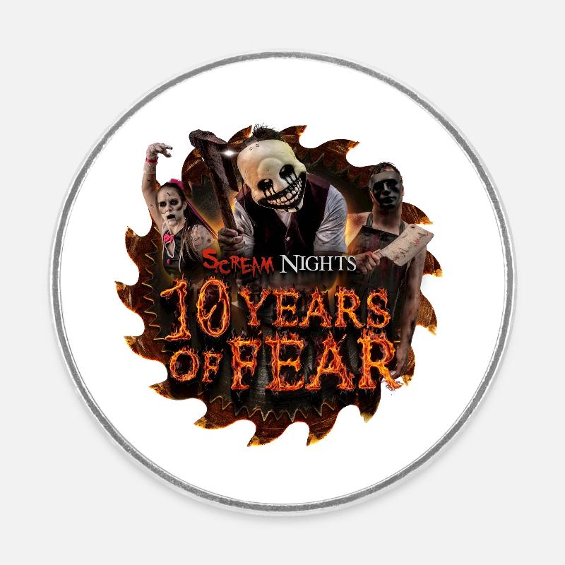 10 ans de PEUR - Jubiläums Edition - Magnet rond - blanc
