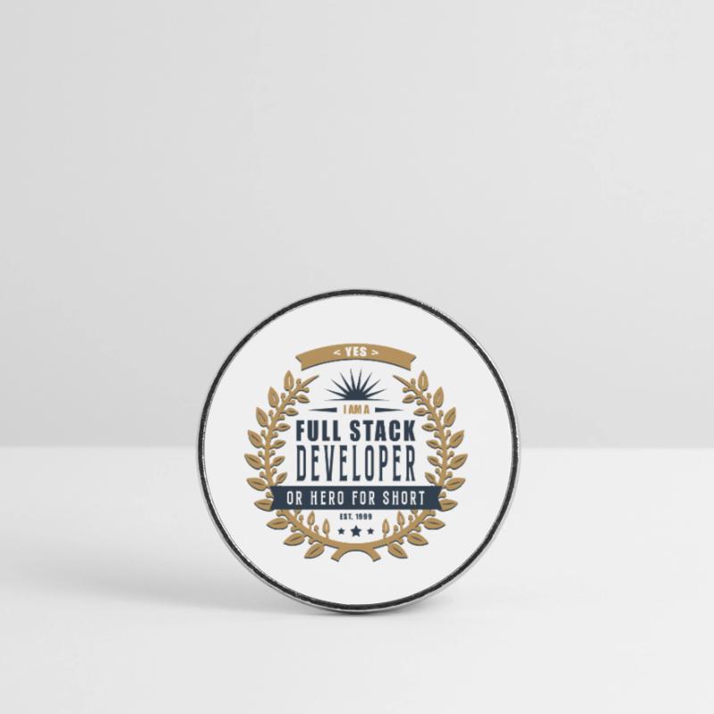 Full Stack Developer dark Round  fridge magnet