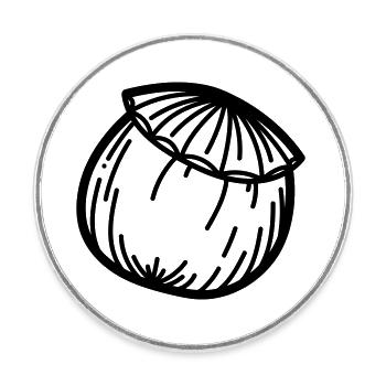 Poppy Flower - Round  fridge magnet - white - Front