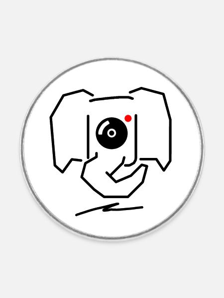 mrmrrs #04 - Runder Kühlschrankmagnet - Weiß
