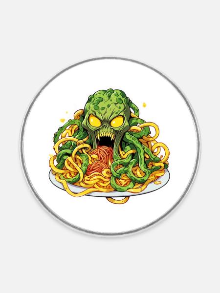 Creepy Pasta Cthulhu - Runder Kühlschrankmagnet - Weiß