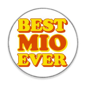 Cadeau amusant avec prénom Mio - Magnet rond - blanc - Devant