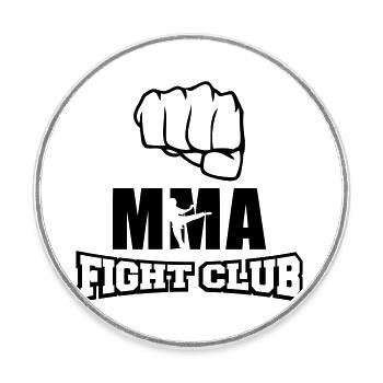 MMA Fight Club - Magnet rond - blanc - Devant
