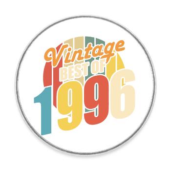 Jahrgang 1996 Best of 1996 - Annif 28 Jahre - Runder Kühlschrankmagnet - Weiß - Vorne