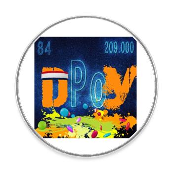 DPOY CHEMISTRY - Round  fridge magnet - white - Front