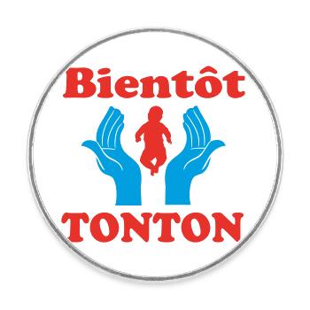 SOON TO BE UNCLE - Round  fridge magnet - white - Front