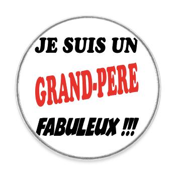 I'm a fabulous grandfather!! - Round  fridge magnet - white - Front