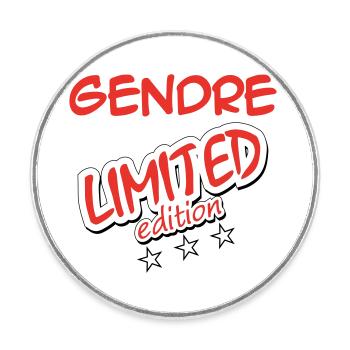 GENDRE LIMITED EDITION - Round  fridge magnet - white - Front