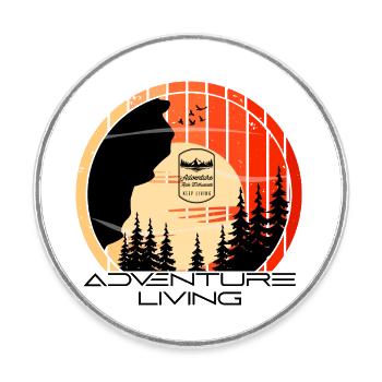 Adventure Living - Round  fridge magnet - white - Front