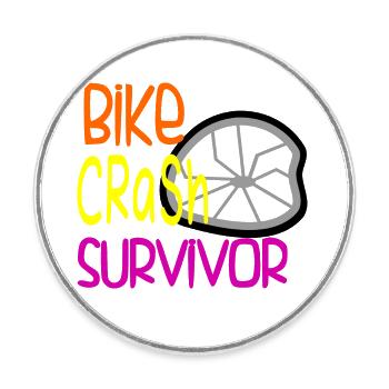 Bike Crash Survivor Humor Mountainbiken Lustig - Runder Kühlschrankmagnet - Weiß - Vorne