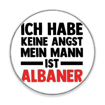 Albaner Albanisch Albanien - Runder Kühlschrankmagnet - Weiß - Vorne