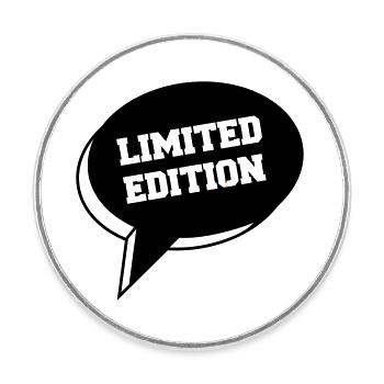 Limited Edition - Runder Kühlschrankmagnet - Weiß - Vorne