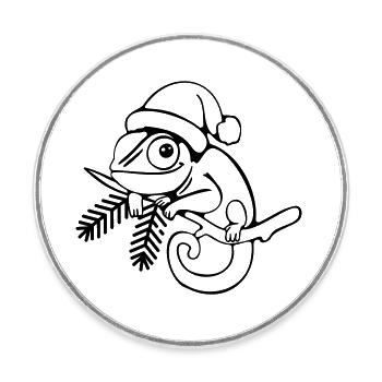 Lui Weihnachten - Runder Kühlschrankmagnet - Weiß - Vorne