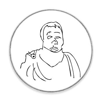 gaius quintus catull rom dichter verona latein - Runder Kühlschrankmagnet - Weiß - Vorne