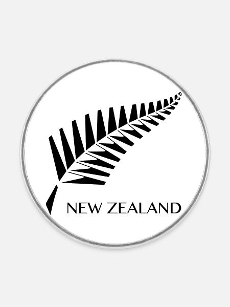 Neuseeland Farn - Runder Kühlschrankmagnet - Weiß