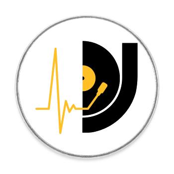 music_pulse_dj - Runder Kühlschrankmagnet - Weiß - Vorne
